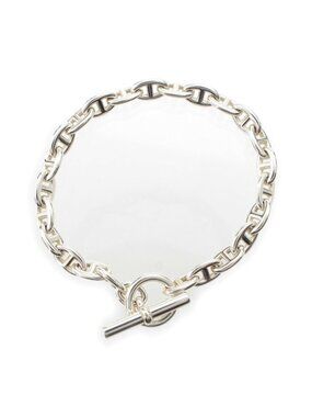 Hermes Chaine D'Ancre TPM 24 Top Bracelet Bangle Silver